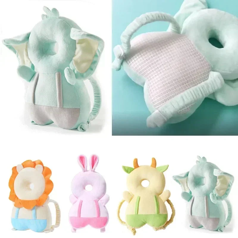 Newborn Headrest Security Pillows Backpack Toddler Baby Head Fall Protection Pad Cushion Cartoon Soft Security Pillows Backpack