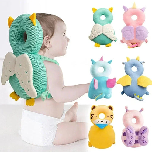 Newborn Headrest Security Pillows Backpack Toddler Baby Head Fall Protection Pad Cushion Cartoon Soft Security Pillows Backpack