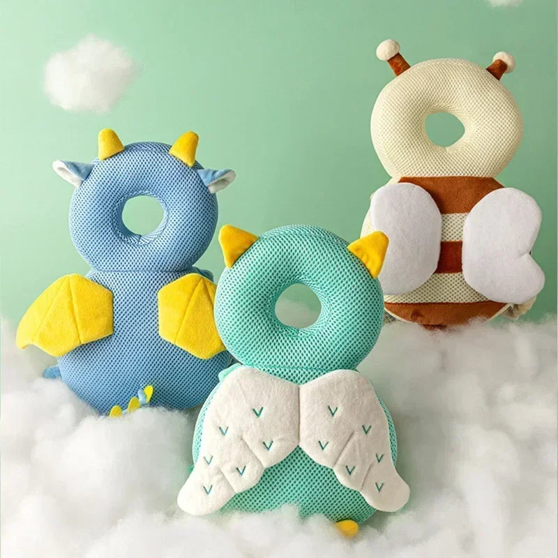 Newborn Headrest Security Pillows Backpack Toddler Baby Head Fall Protection Pad Cushion Cartoon Soft Security Pillows Backpack
